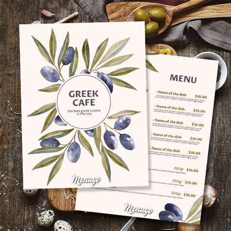 Menugo - Greek Cafe Menu Template