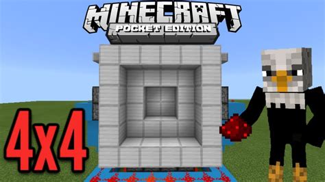 🦅 How To Make Simple And Compact 4x4 Vault Door - Minecraft Pe/Bedrock - YouTube