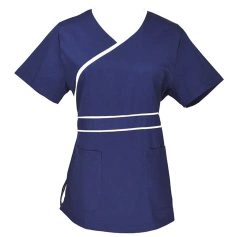 Women's Fashion Scrub Top (Mock Wrap ) with Adjustable Back Tie-in ...