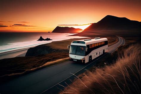 Premium AI Image | Beautiful Scenery of Bus by the Beach