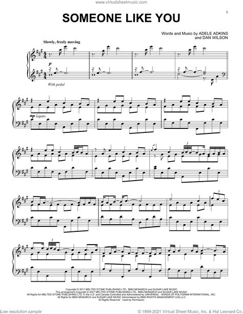 Piano Notes For Someone Like You