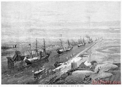 Others Suez Canal: Opening, 1869 painting - Suez Canal: Opening, 1869 ...