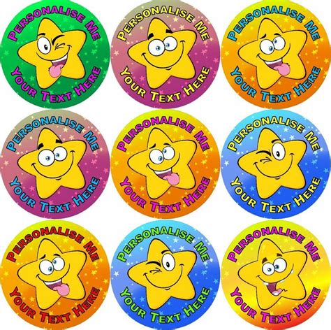 144 Personalised Silly Star 30mm Reward Stickers for School Teachers parents | eBay