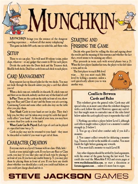 Munchkin Rules | Fantasy | Gaming