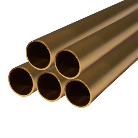 Lot de 5 - Tube aluminium anodisé longueur 100 cm Ø 30 mm Doré ...