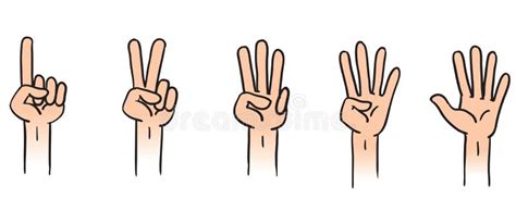 Counting hands stock vector. Illustration of finger, thumb - 17943190