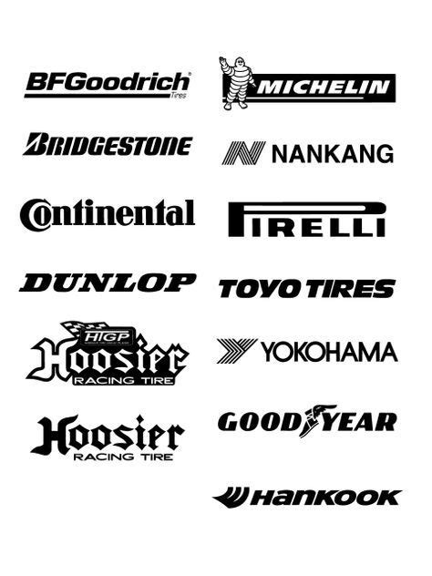 Free Logo Wheels vector brands BFGoodrich, Michelin, Bridgestone, Hankang, Continental, Pirel ...