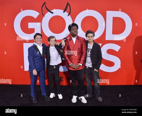 (L-R) GOOD BOYS Cast - Brady Noon, Jacob Tremblay, Keith L. Williams ...