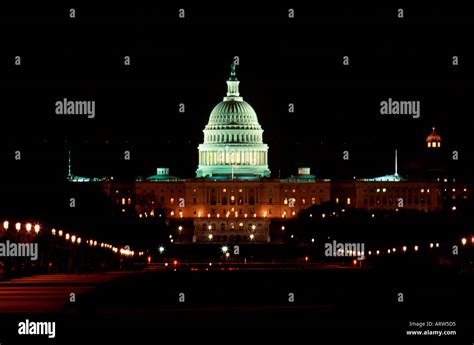 The Capitol Building, Washington DC, at night Stock Photo - Alamy