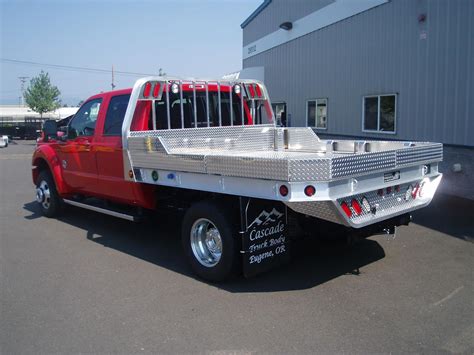 Commercial Truck Success Blog: Beautiful Aluminum Flatbed On Red Crew Cab Truck