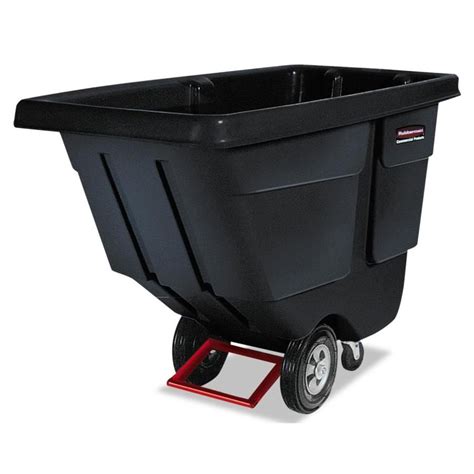 Rubbermaid Commercial Products 202-Gallon Black Plastic Commercial Wheeled Trash Can at Lowes.com