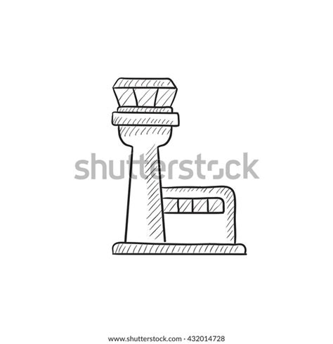 Flight Control Tower Vector Sketch Icon Stock Vector (Royalty Free ...