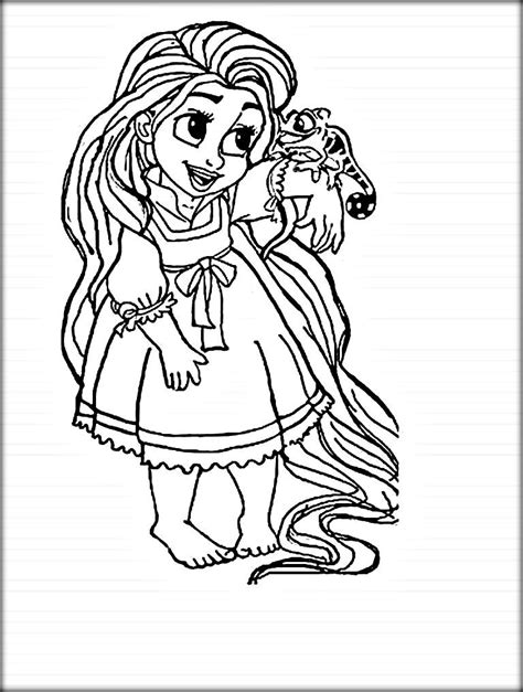 Baby Rapunzel Coloring Pages