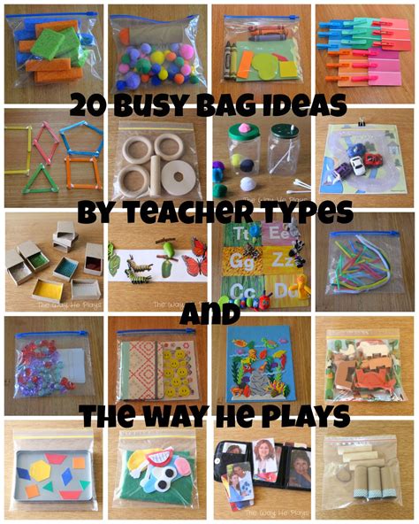 20 Busy Bags Ideas for Busy Little People | Part 4 - Teacher Types