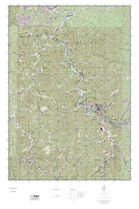 MyTopo Williamson, West Virginia USGS Quad Topo Map