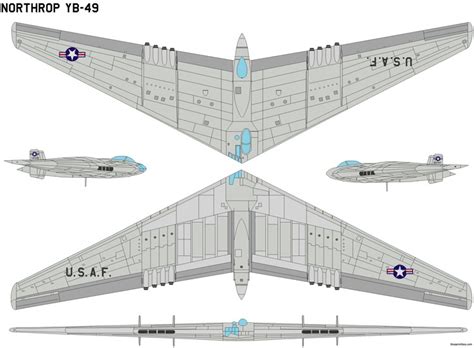 northrop yb 49 Plans - AeroFred - Download Free Model Airplane Plans