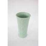 Art Deco-Style Frond Pottery Vase | Chairish