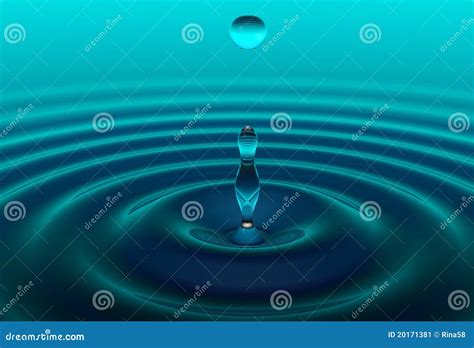 Blue water drop splash stock image. Image of blue, clear - 20171381