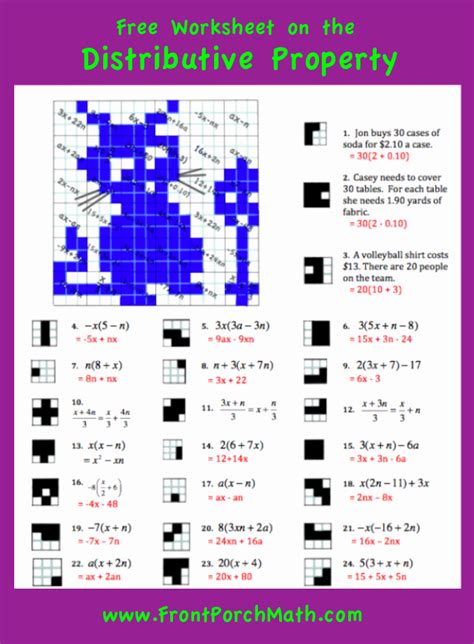 45 Distributive Property With Variables Worksheet