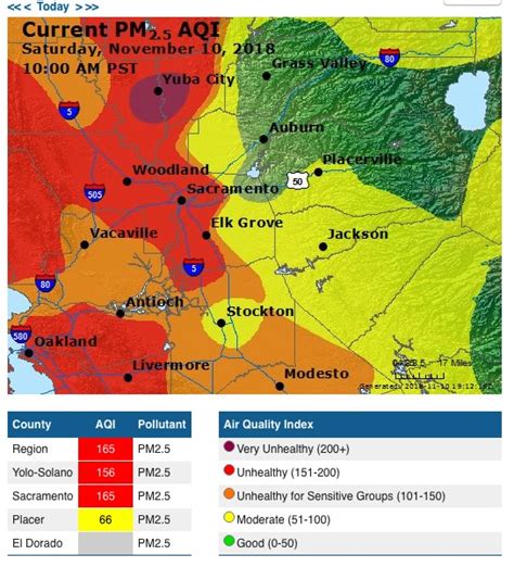 Air Quality Map California Today – Topographic Map of Usa with States