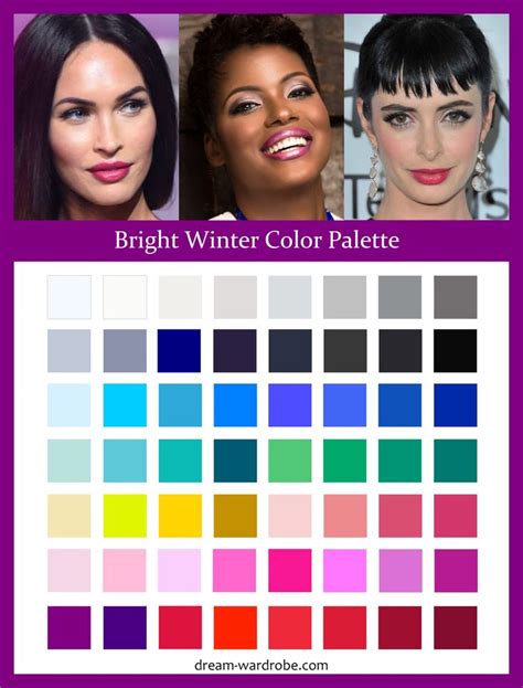 Bright Winter Color Palette and Wardrobe Guide – Dream Wardrobe True Winter Color Palette, Katy ...