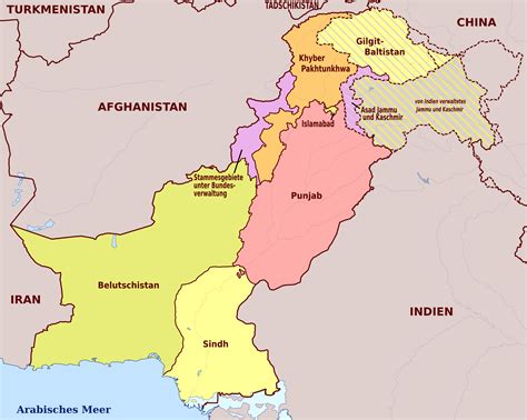 Large administrative map of Pakistan | Pakistan | Asia | Mapsland ...