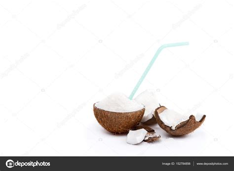 Organic coconut with shavings — Stock Photo © alebloshka #152784856