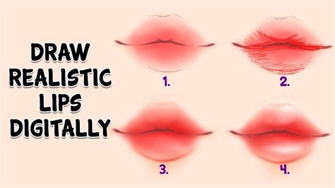 Lips Sketch Step By Step