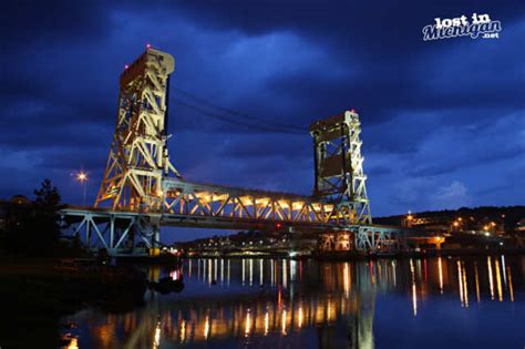 Houghton Hancock Lift Bridge - Lost In Michigan