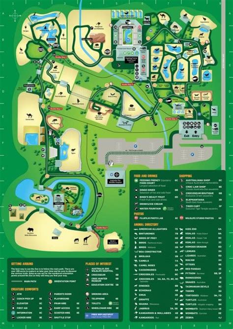 Australia Zoo Map Australia Beach House, Australia Travel, Cairns ...