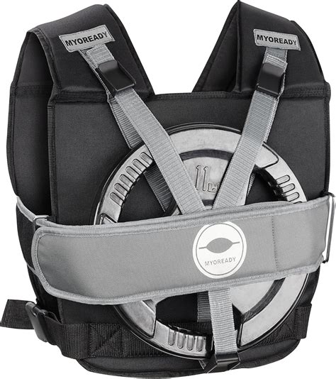 Myoready Weighted Vest (50 lb. Max) Adjustable, Heavy Duty Use ...