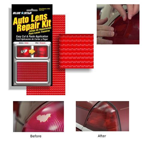 Red Auto lens tail light repair kit, DIY fix broken car grid tail lens ...