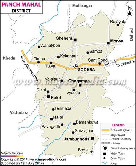 Panchmahal District Map | Know Where is Panchmahal Located