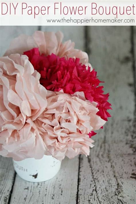 Easy DIY Tissue Paper Flower Bouquet | The Happier Homemaker