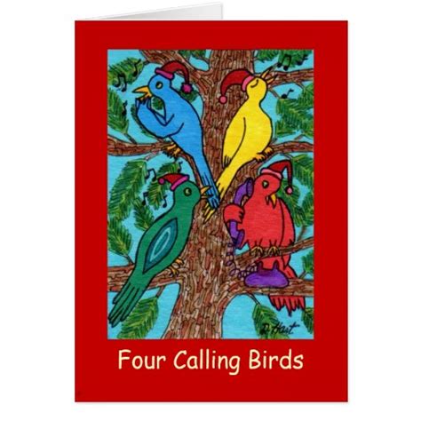 Four Calling Birds Card