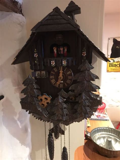 VINTAGE MUSICAL CUCKOO CLOCK SCHNEIDER BLACK FOREST GERMANY - ORIGINAL LABEL -- Antique Price ...