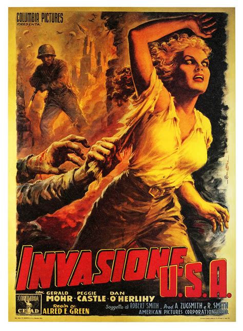 Vintage Film Movie Poster Invasion USA Classic Canvas Paintings Vintage Wall Posters Stickers ...