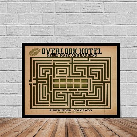 The Shining Overlook Hotel Original Hedge Maze Poster Art - Etsy