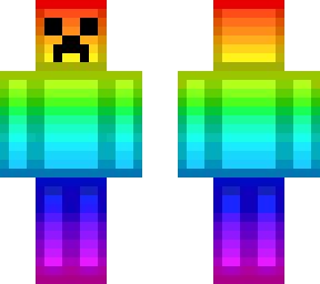 Rainbow Creeper | Minecraft Skin