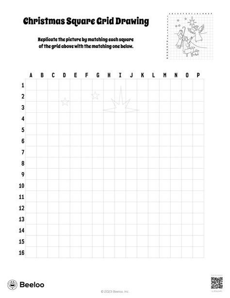 Christmas Square Grid Drawing • Beeloo Printable Crafts and Activities ...