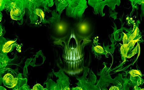 Green Skull Wallpaper - WallpaperSafari