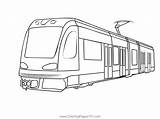 Metro Train Coloring Page For Kids  Free Trains Printable sketch template