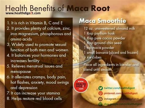 Maca root | Maca benefits, Smoothie health benefits, Health smoothies