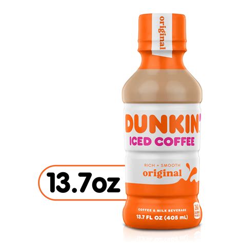 Dunkin' Original, Iced Bottled Coffee Drink, 13.7 fl oz - Walmart.com