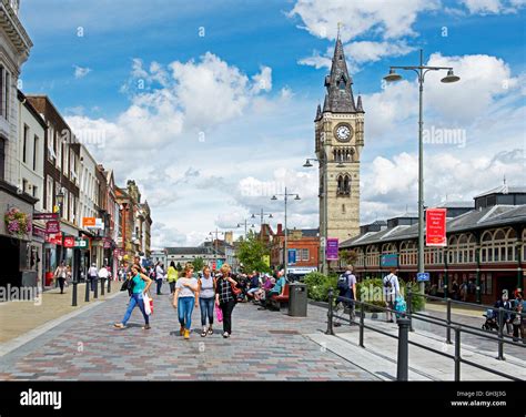 Shoppers on High Row, Darlington, County Durham, England UK Stock Photo - Alamy