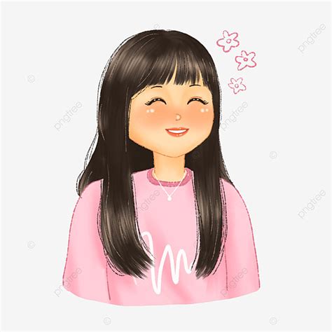 Gambar Ekspresi Wajah Gadis Senyum Bahagia, Bahagia, Tersenyum, Ekspresi PNG Transparan Clipart ...