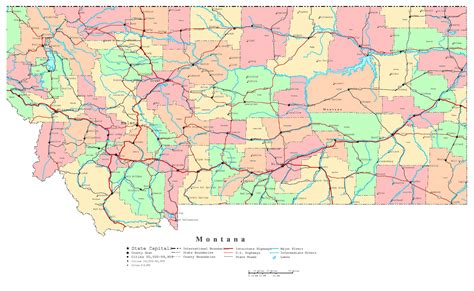 Montana Counties Map