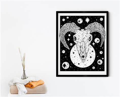 Creepy Skeleton Printable Wall Art Monochrome Halloween - Etsy