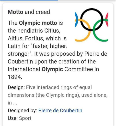 discuss about symbol and motto of modern Olympic games Related: Short ...