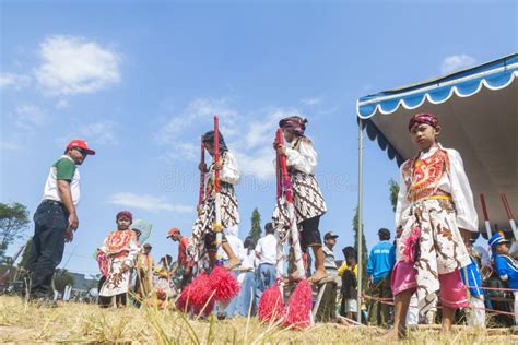 Play Egrang, a Traditional Game from Indonesia. Editorial Stock Image - Image of equipment ...